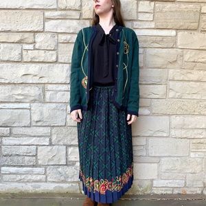 Vintage 1980 Two Piece Cardigan and Skirt Set